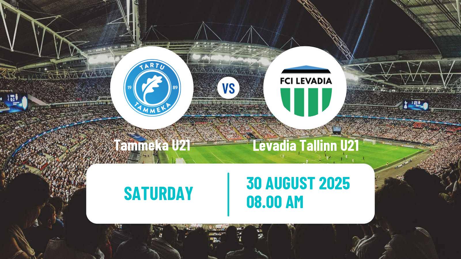 Soccer Estonian Esiliiga Tammeka U21 - Levadia Tallinn U21