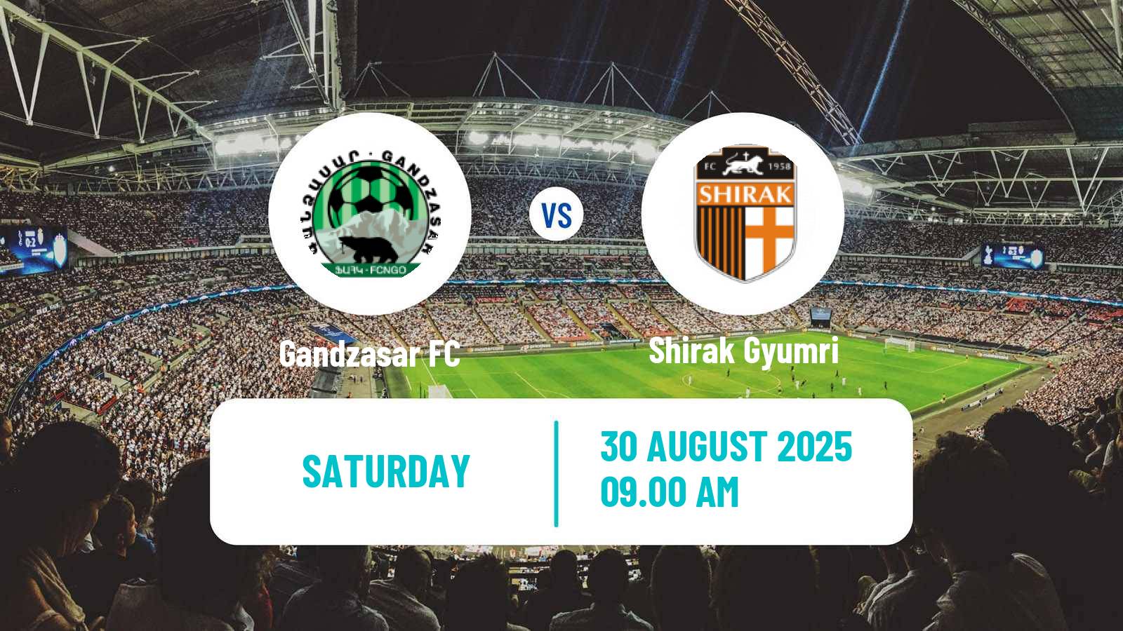 Soccer Armenian Premier League Gandzasar - Shirak Gyumri