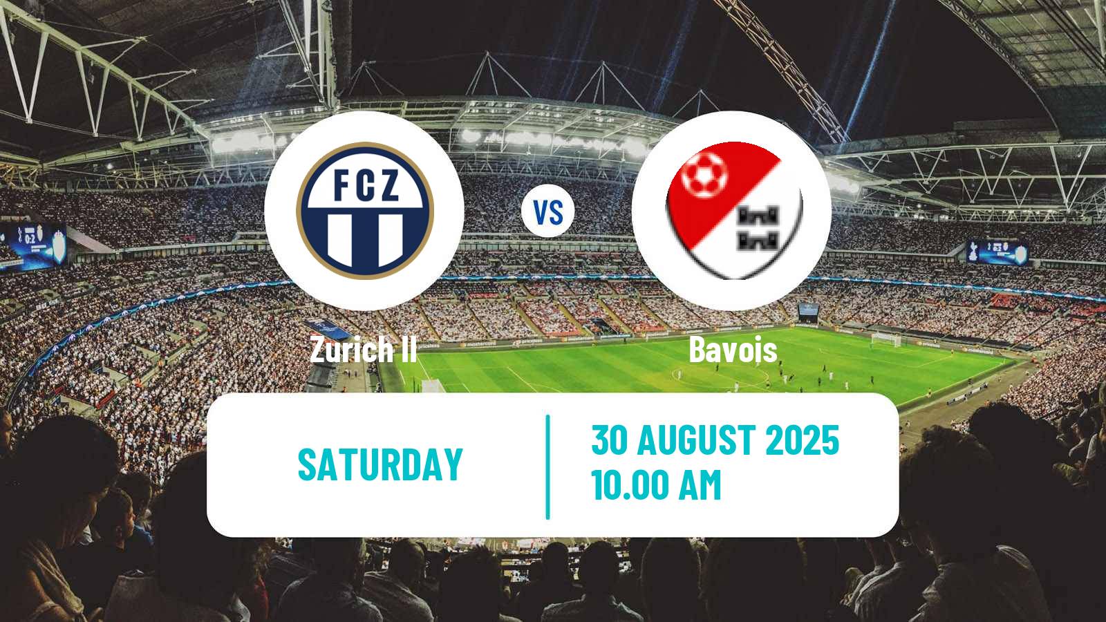 Soccer Swiss Promotion League Zurich II - Bavois