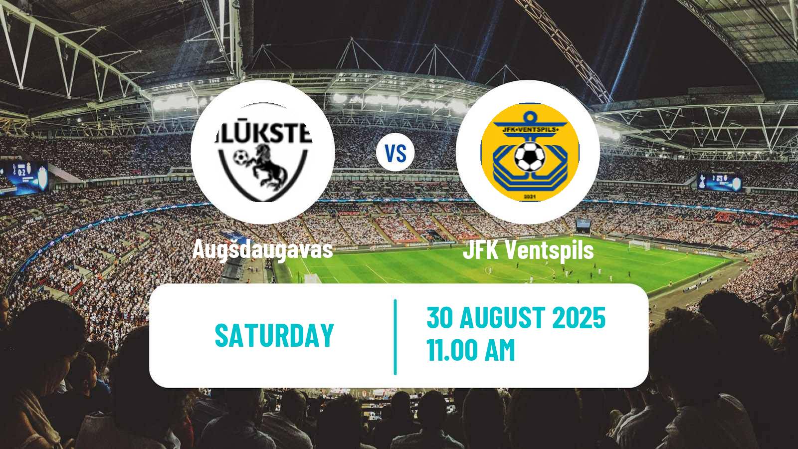 Soccer Latvian 1 Liga Augšdaugavas - JFK Ventspils