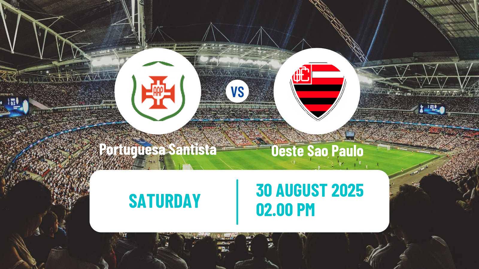 Soccer Brazilian Copa Paulista Portuguesa Santista - Oeste Sao Paulo