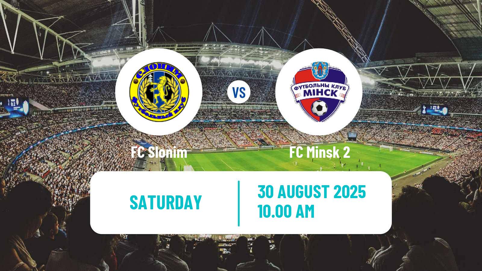 Soccer Belarusian Pershaya Liga Slonim - Minsk 2