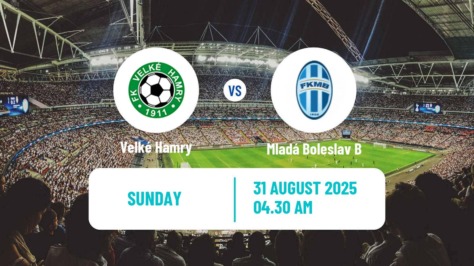 Soccer Czech CFL Group B Velké Hamry - Mladá Boleslav B