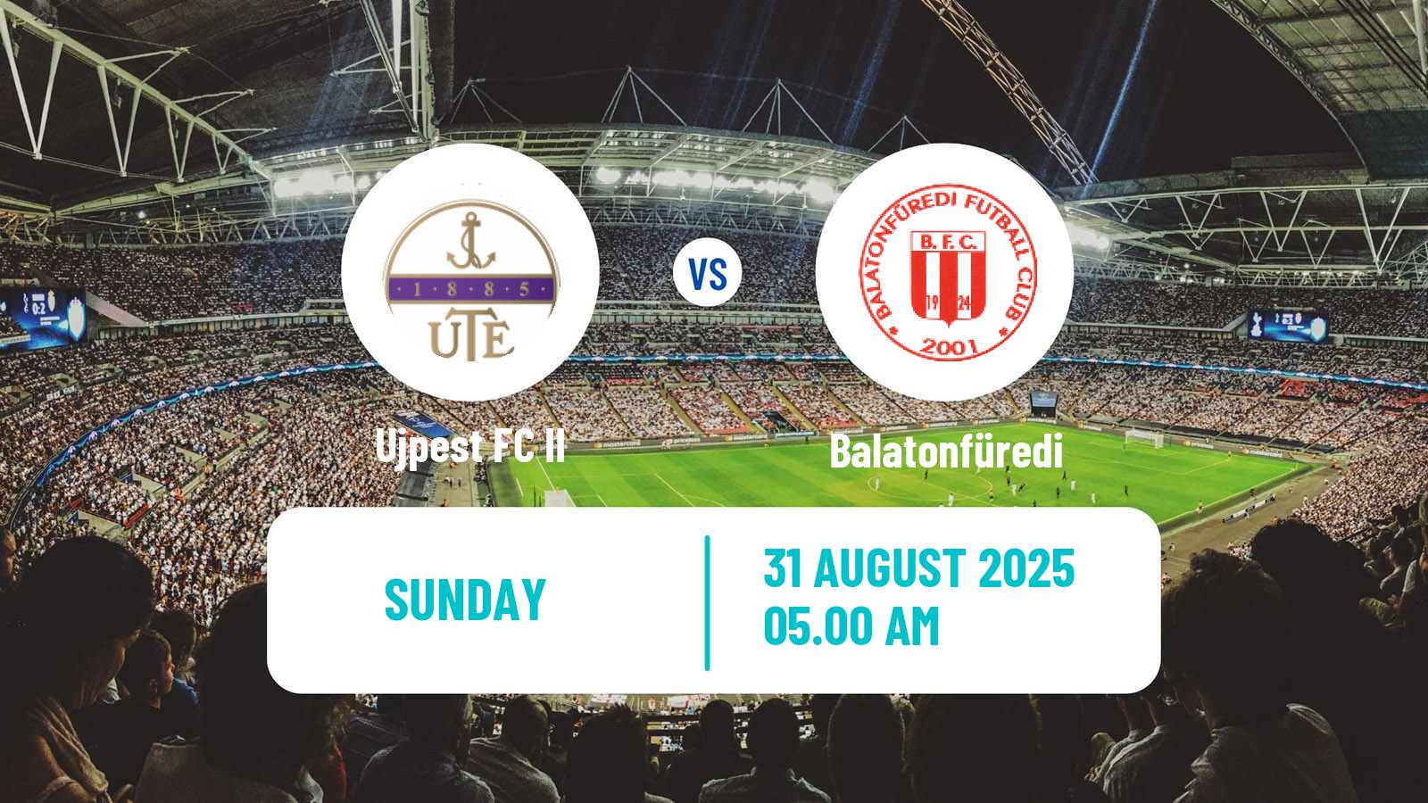 Soccer Hungarian NB III Northwest Ujpest II - Balatonfüredi