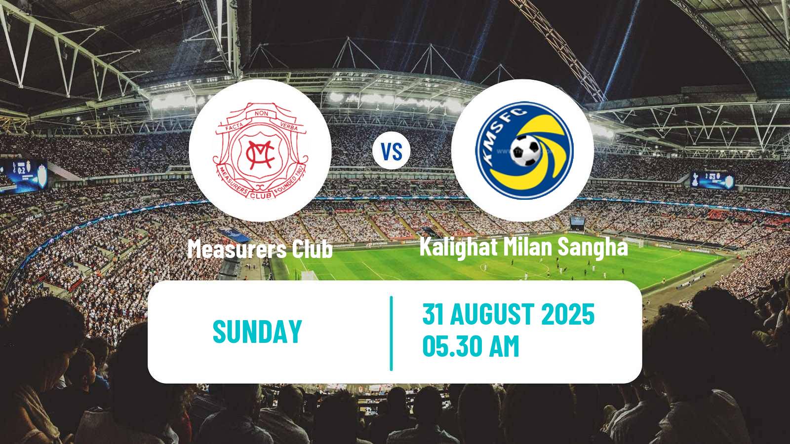 Soccer Calcutta Premier Division Measurers Club - Kalighat Milan Sangha