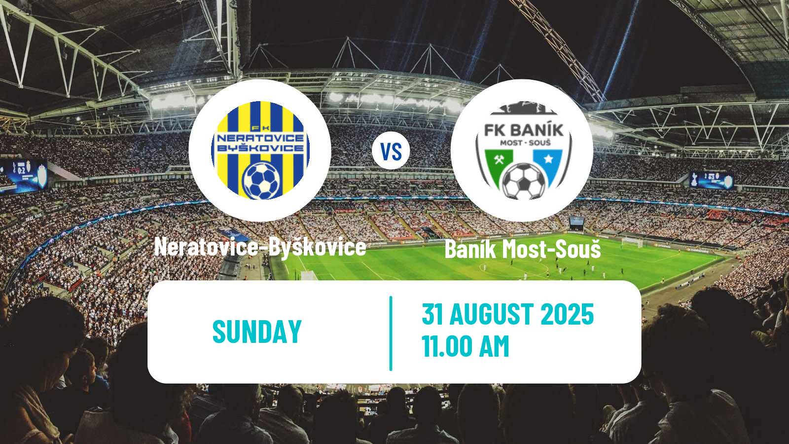 Soccer Czech CFL Group B Neratovice–Byškovice - Baník Most-Souš