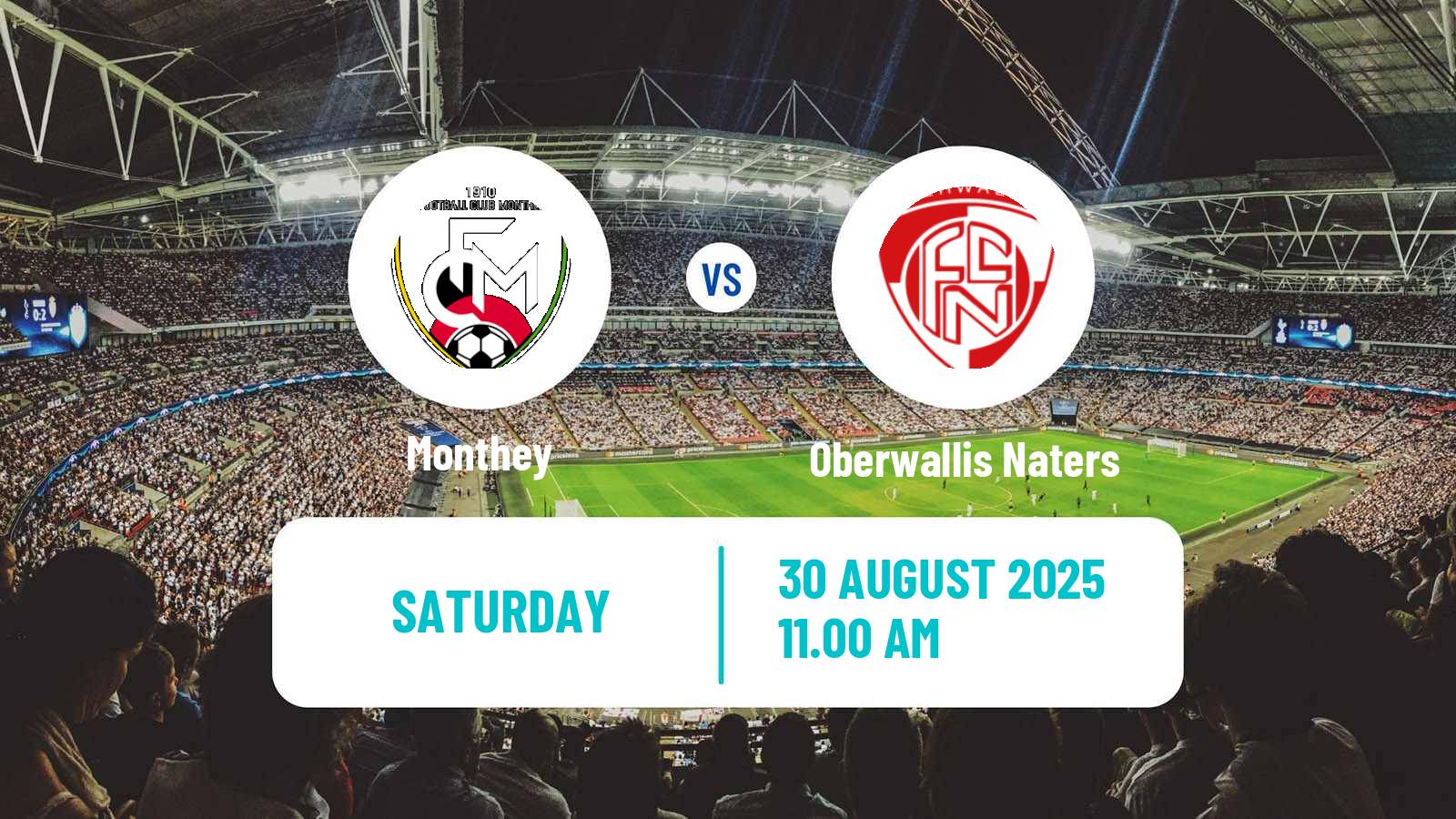 Soccer Swiss 1 Liga Classic Group 1 Monthey - Oberwallis Naters