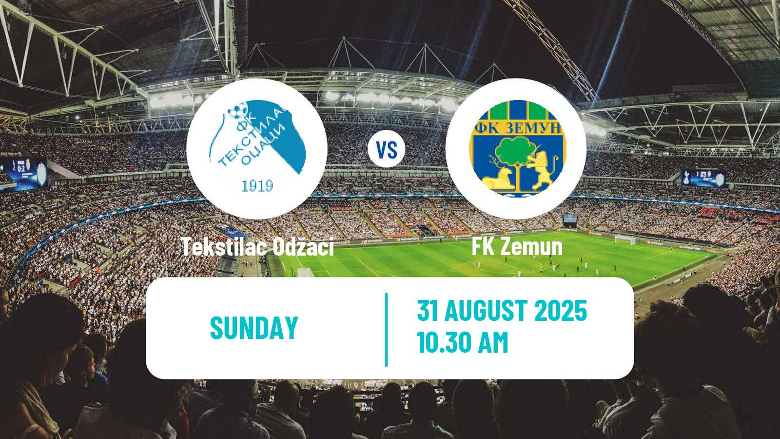 Soccer Serbian Prva Liga Tekstilac Odžaci - Zemun