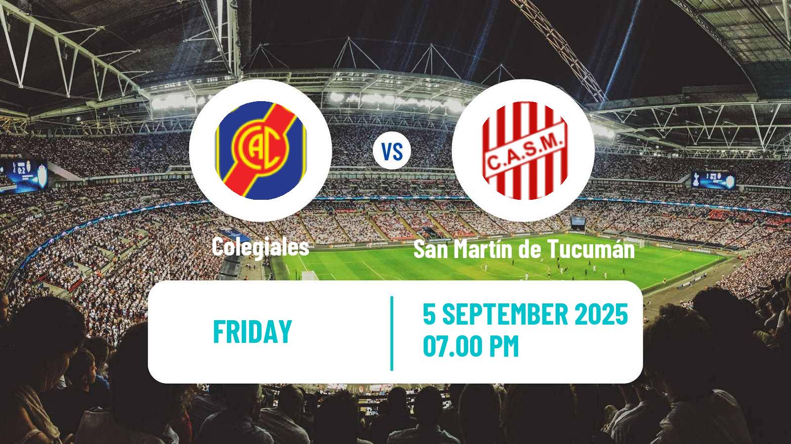 Soccer Argentinian Primera Nacional Colegiales - San Martín de Tucumán