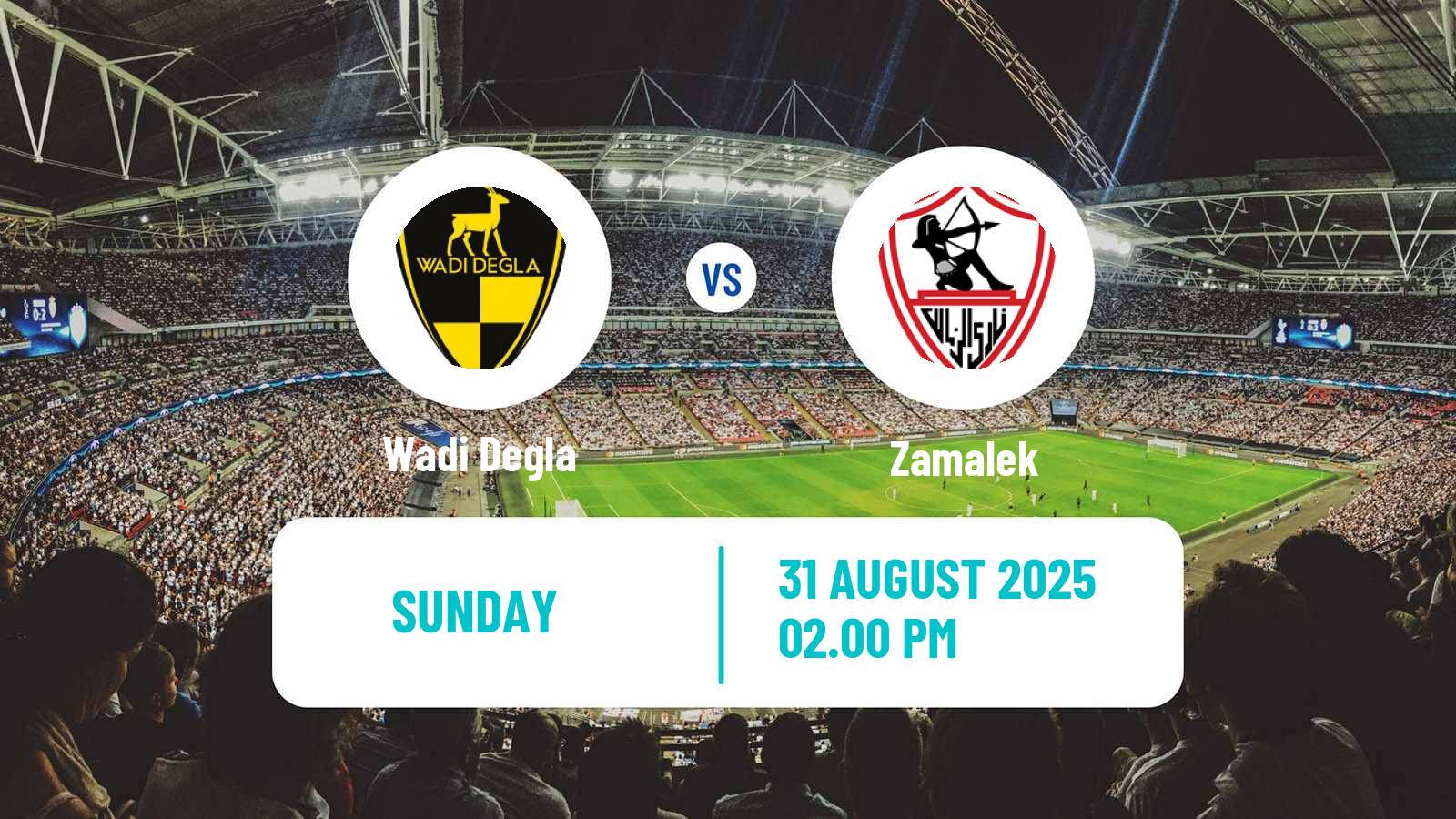 Soccer Egyptian Premier League Wadi Degla - Zamalek