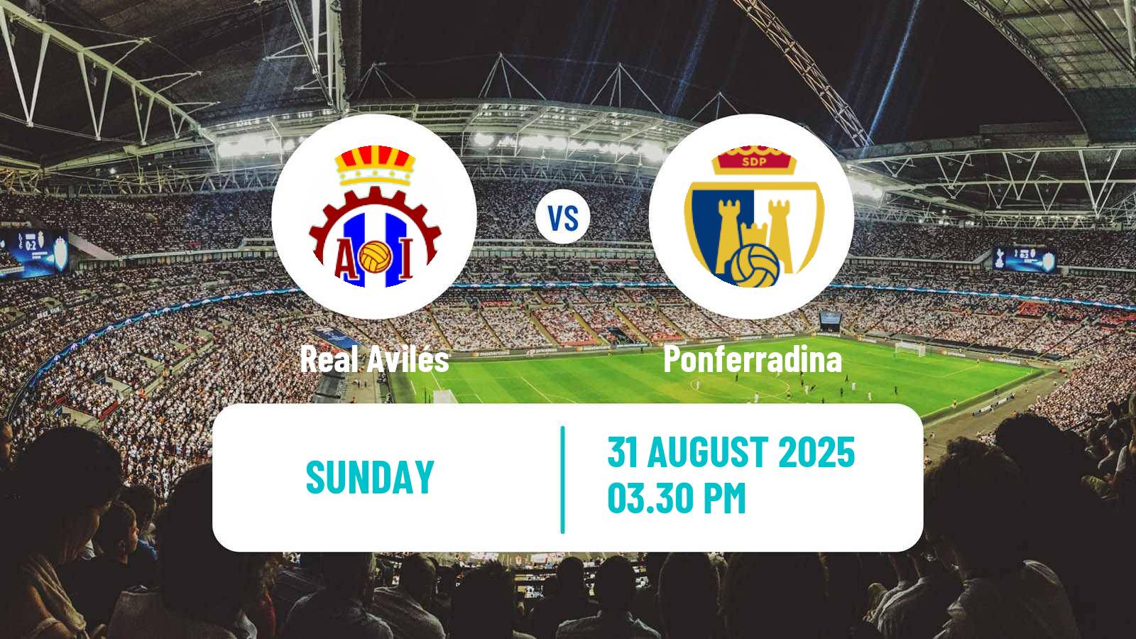 Soccer Spanish Primera RFEF Group 1 Real Avilés - Ponferradina