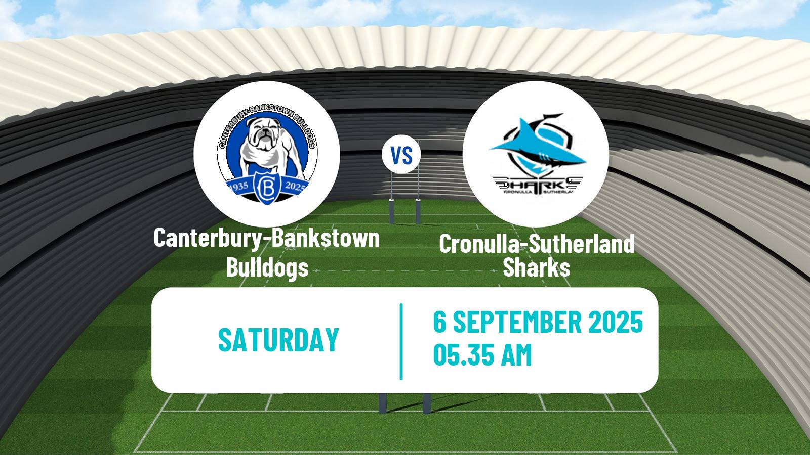 Rugby league Australian NRL Canterbury-Bankstown Bulldogs - Cronulla-Sutherland Sharks