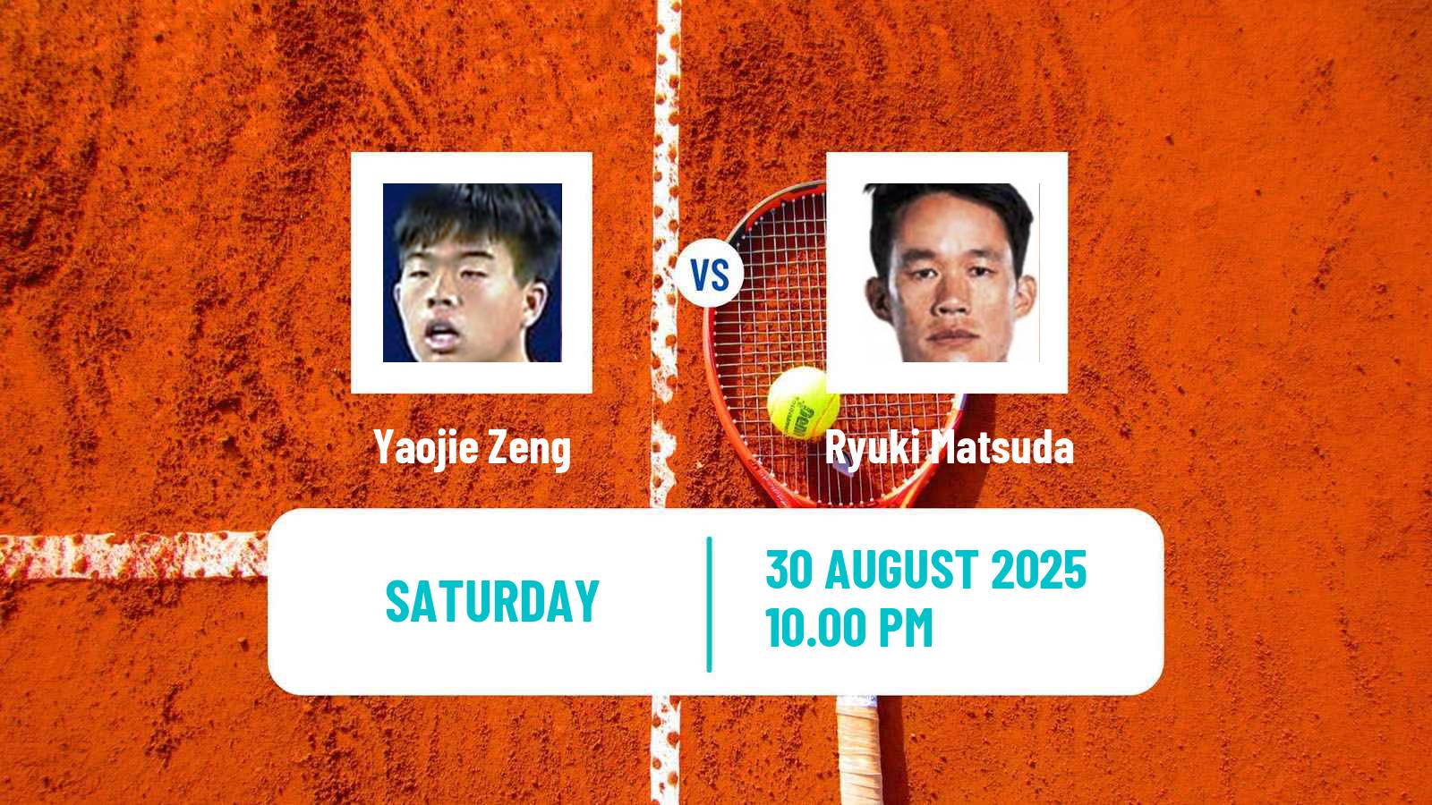 Tennis Shanghai Challenger Men Yaojie Zeng - Ryuki Matsuda