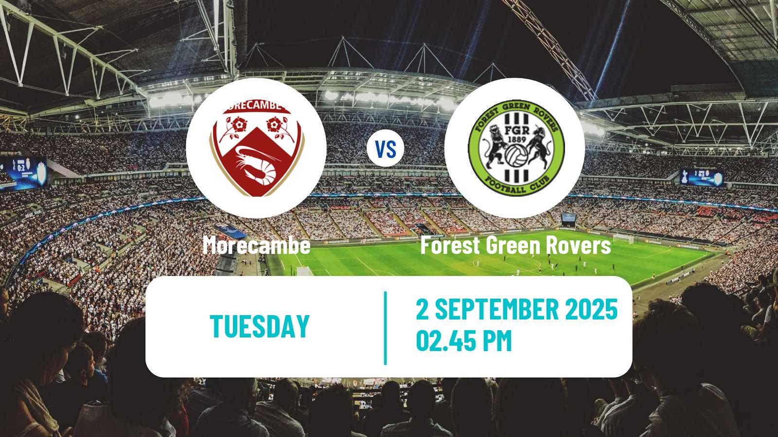 Soccer English National League Morecambe - Forest Green Rovers