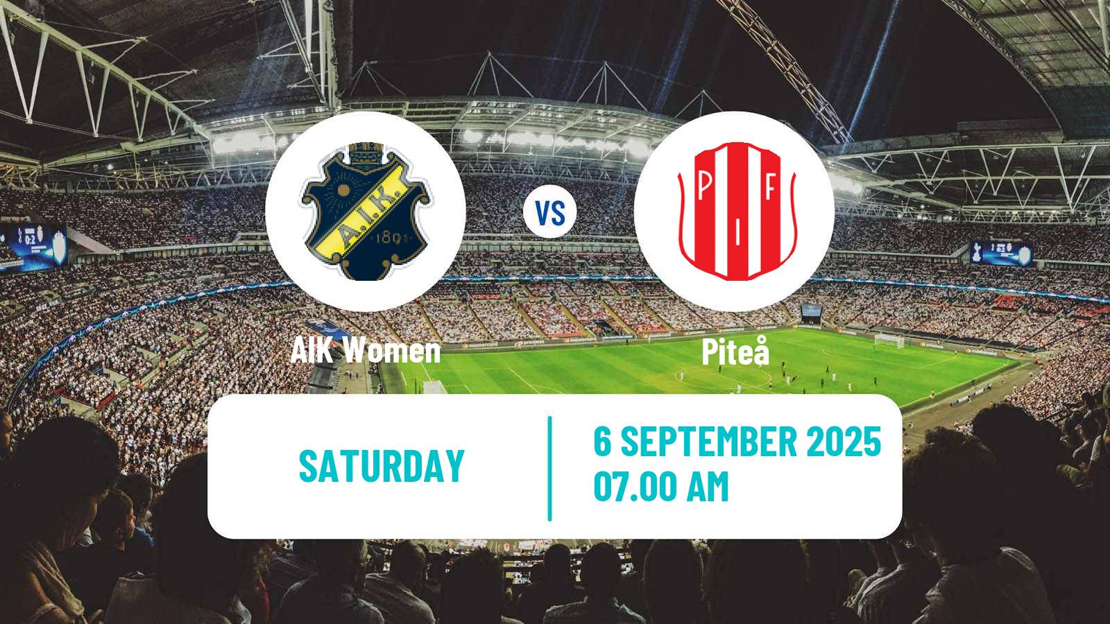 Soccer Swedish Allsvenskan Women AIK - Piteå