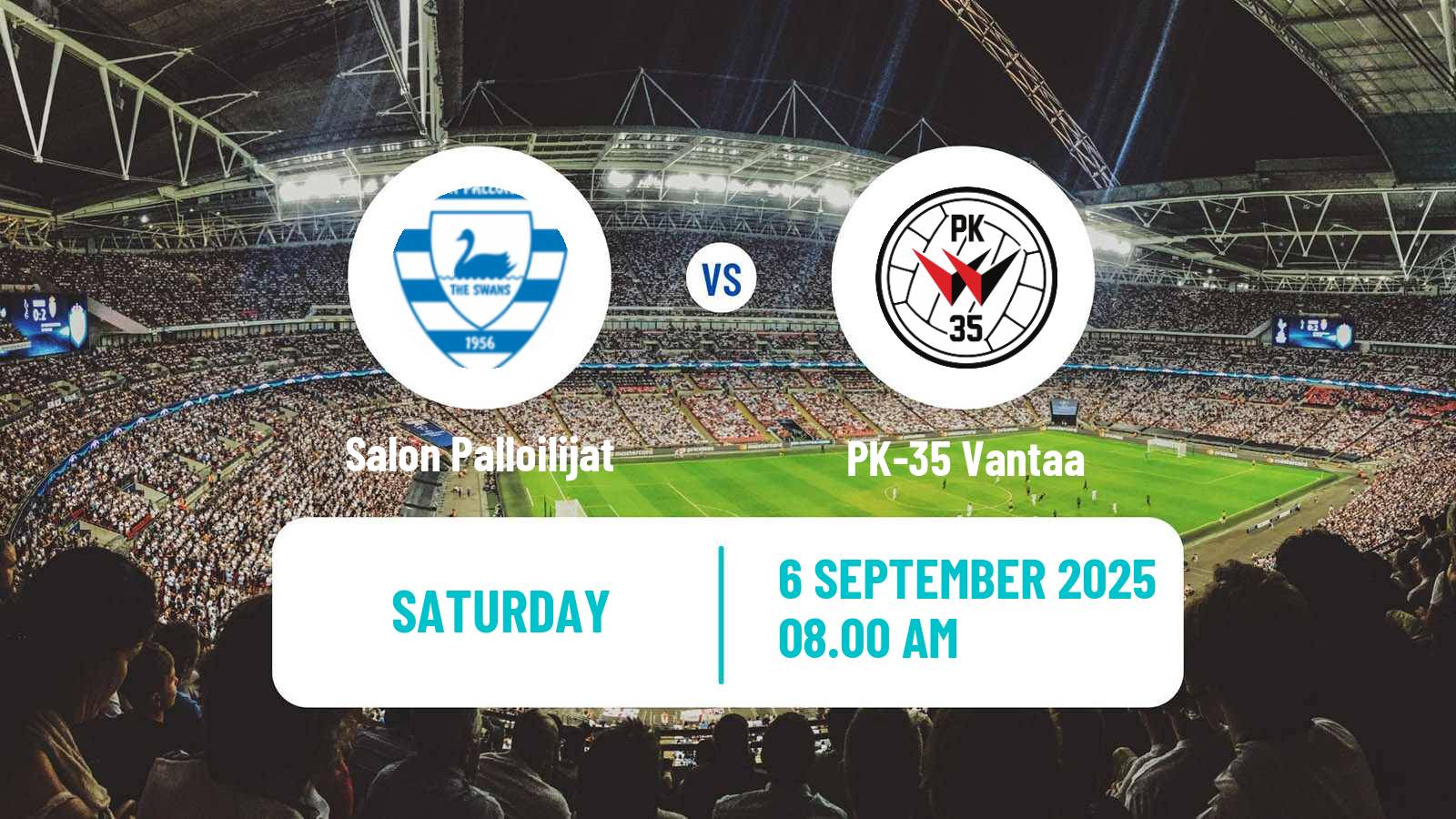 Soccer Finnish Ykkosliiga Salon Palloilijat - PK-35 Vantaa