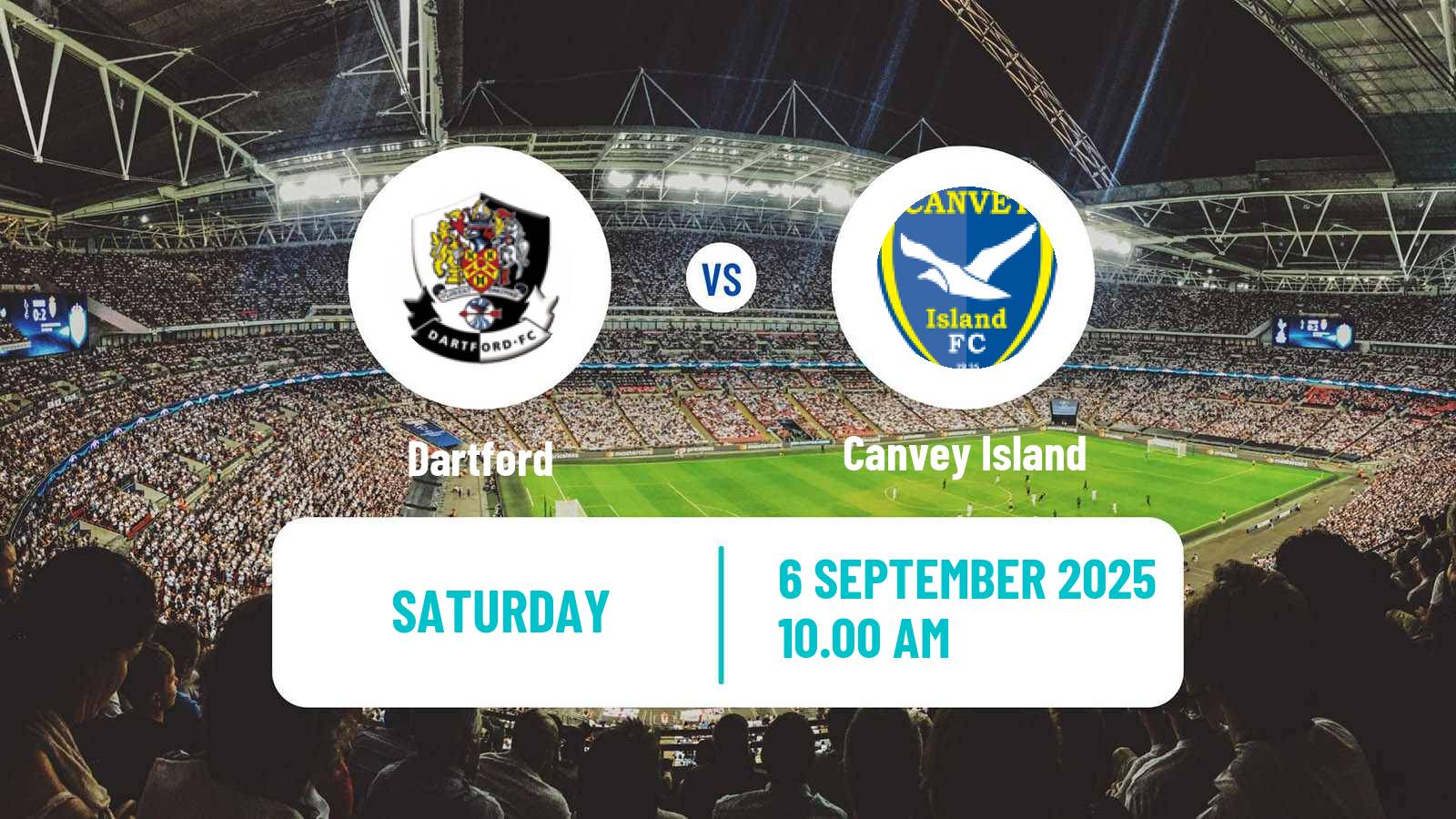 Soccer English Isthmian League Premier Division Dartford - Canvey Island