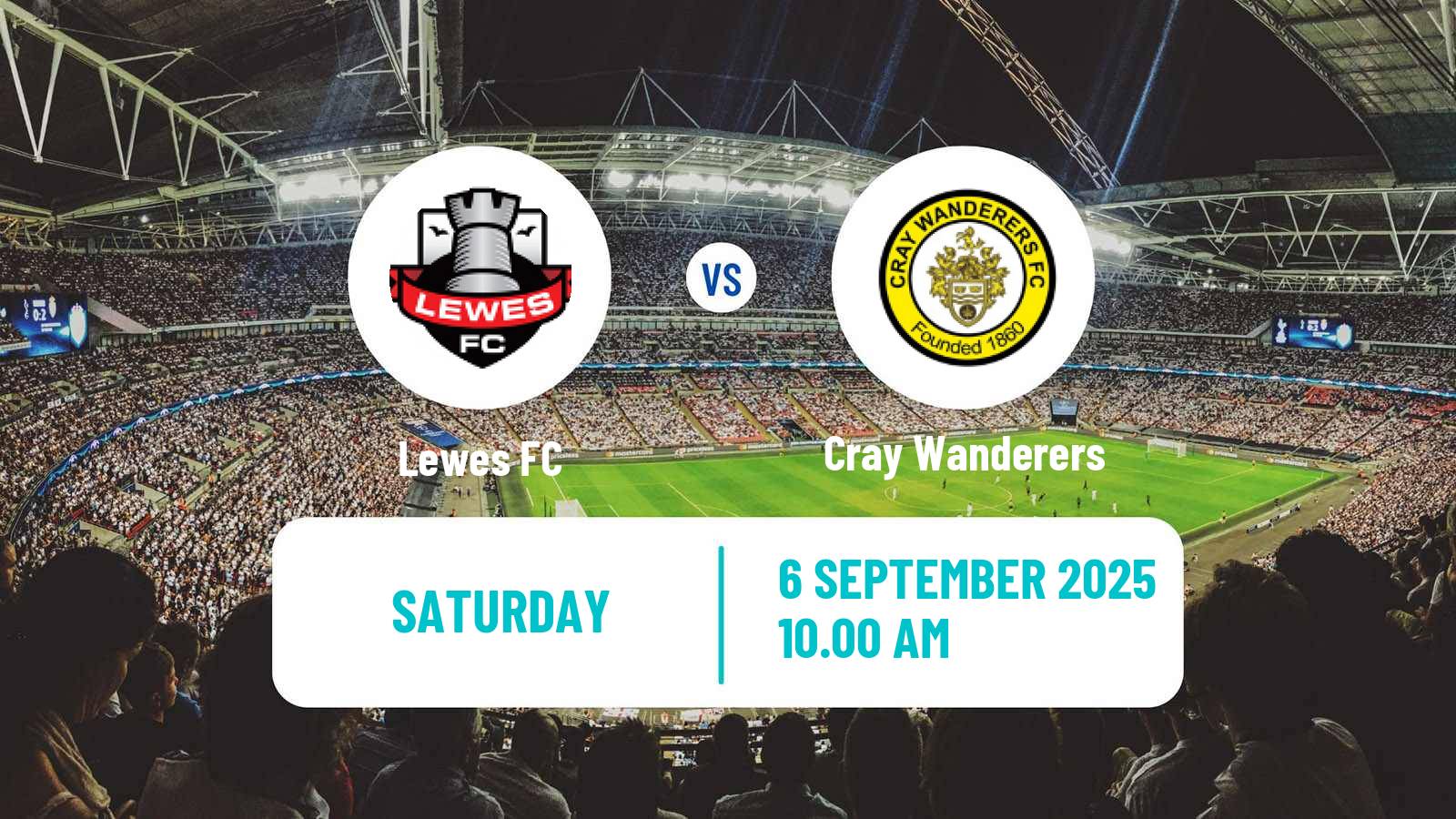 Soccer English Isthmian League Premier Division Lewes - Cray Wanderers