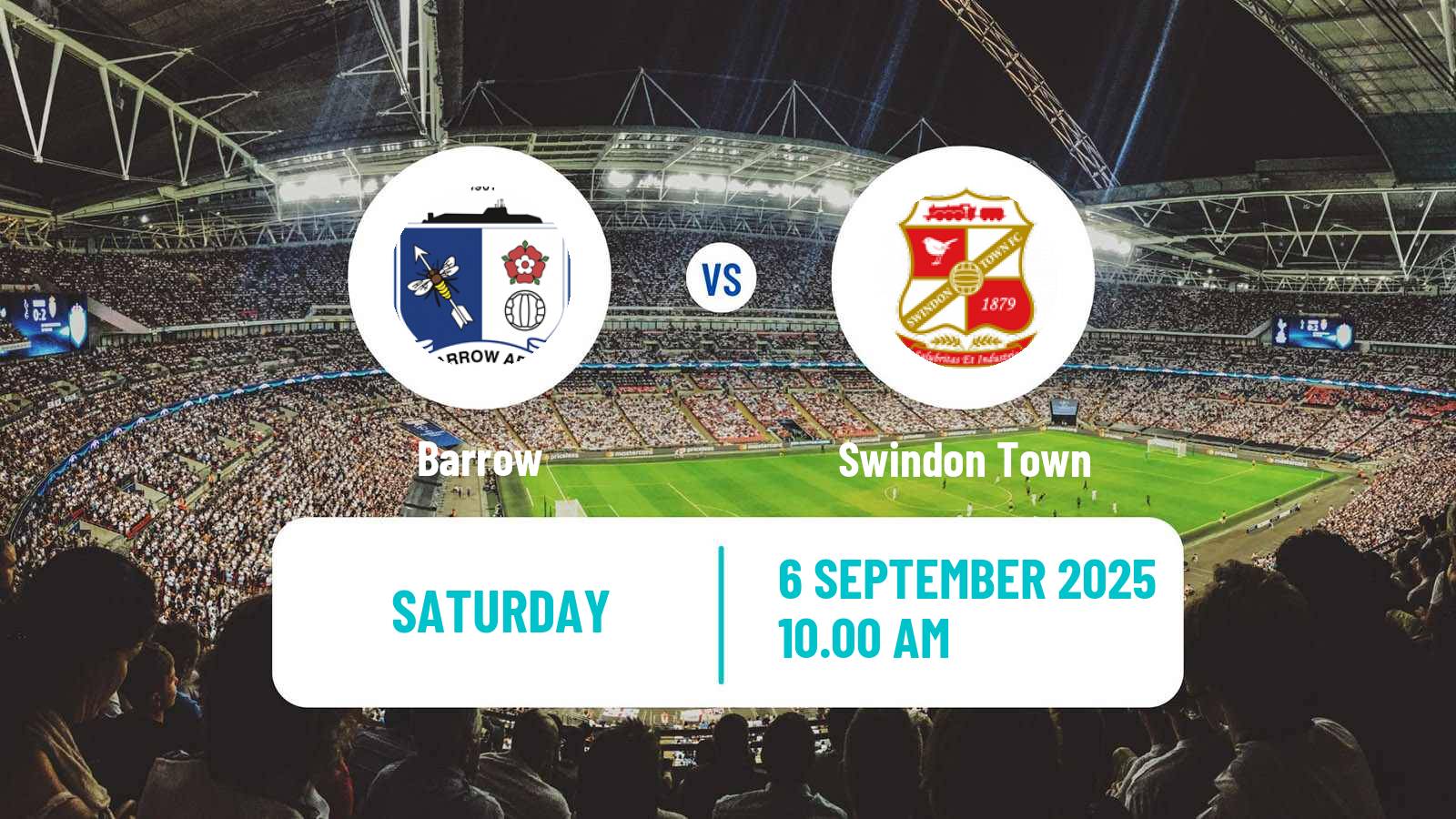 Soccer English League Two Barrow - Swindon Town