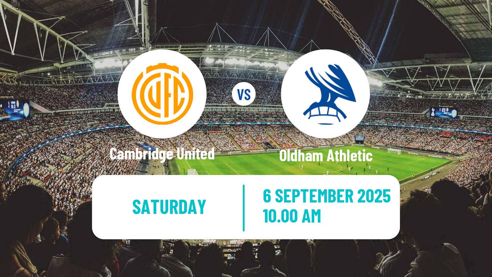Soccer English League Two Cambridge United - Oldham Athletic