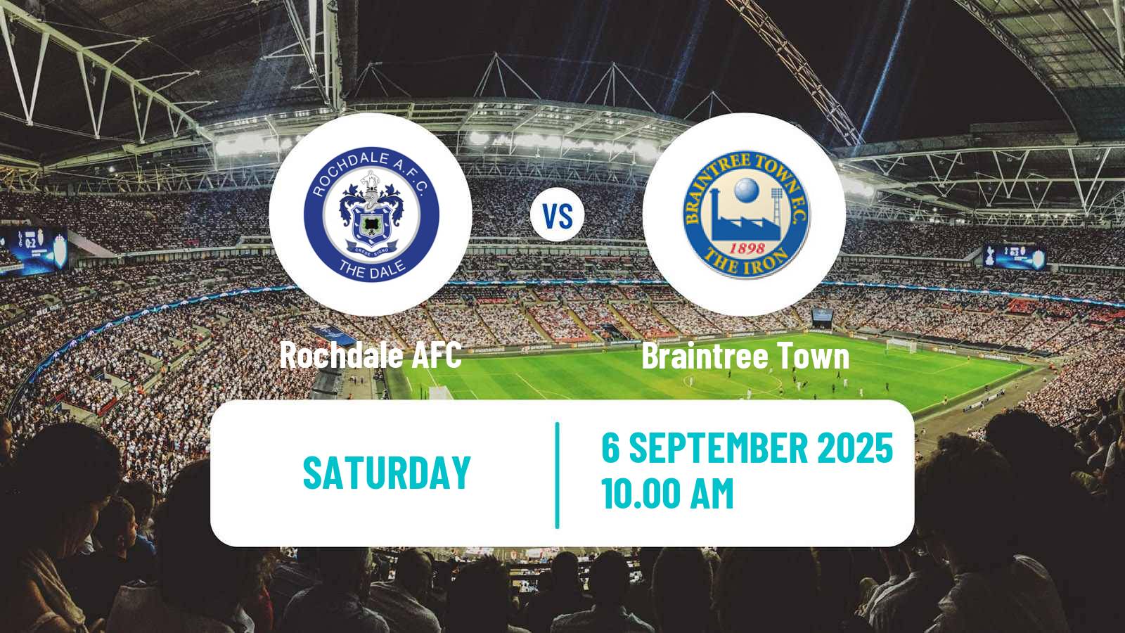 Soccer English National League Rochdale - Braintree Town