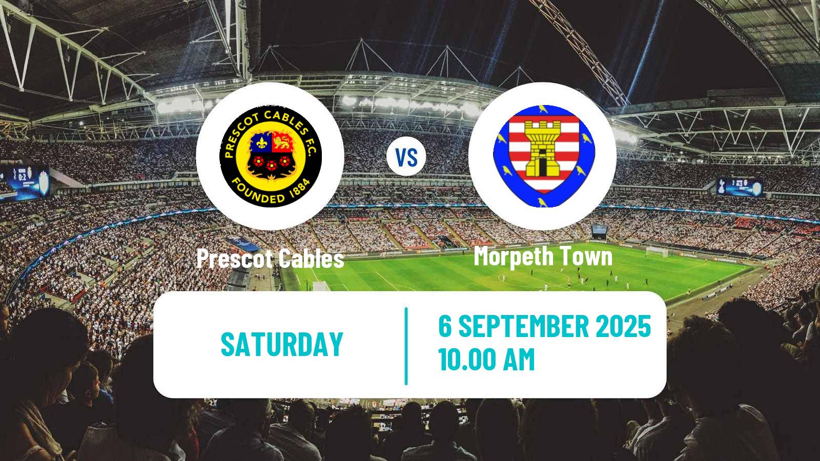 Soccer English NPL Premier Division Prescot Cables - Morpeth Town