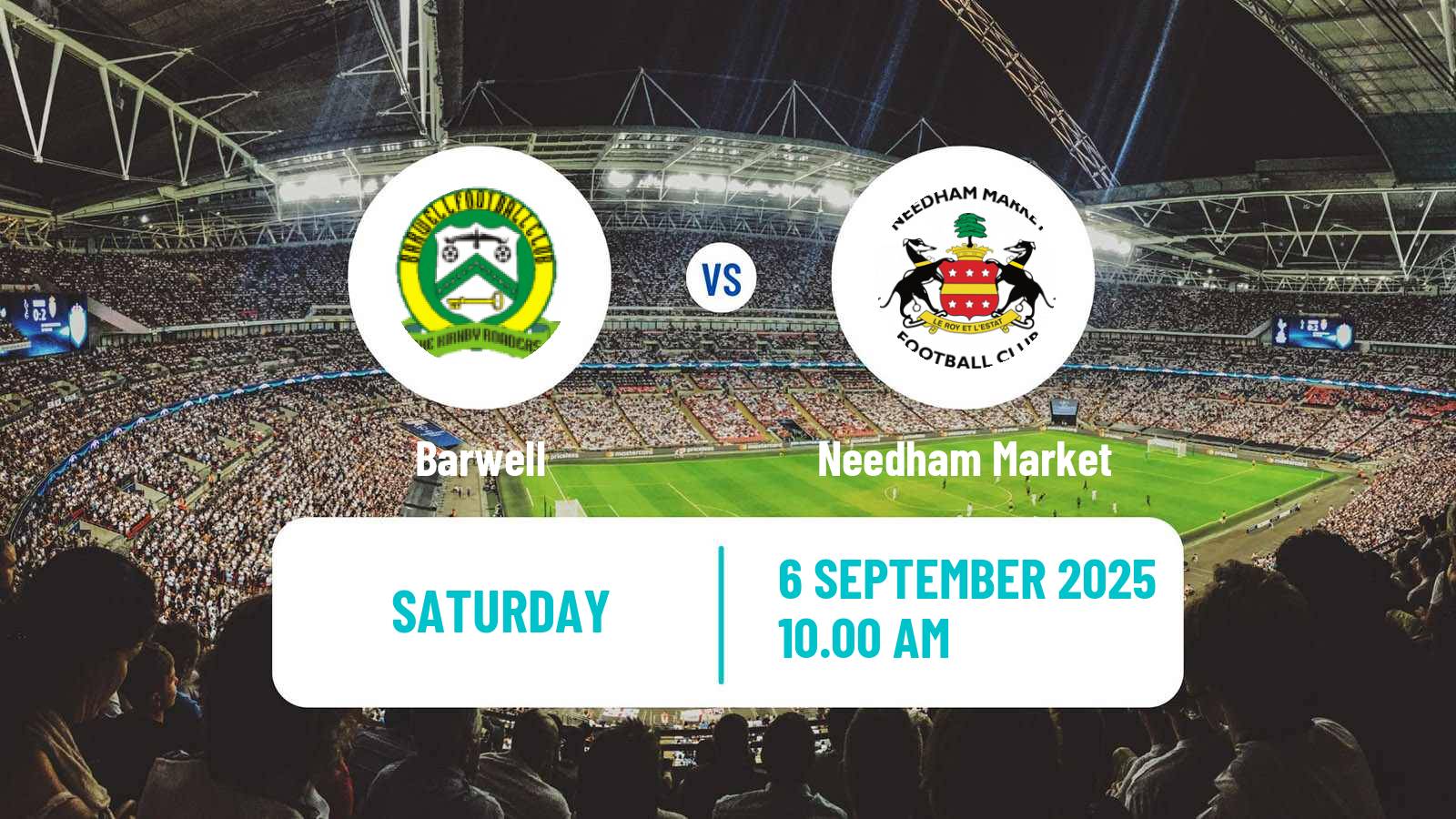 Soccer English Southern League Central Division Barwell - Needham Market