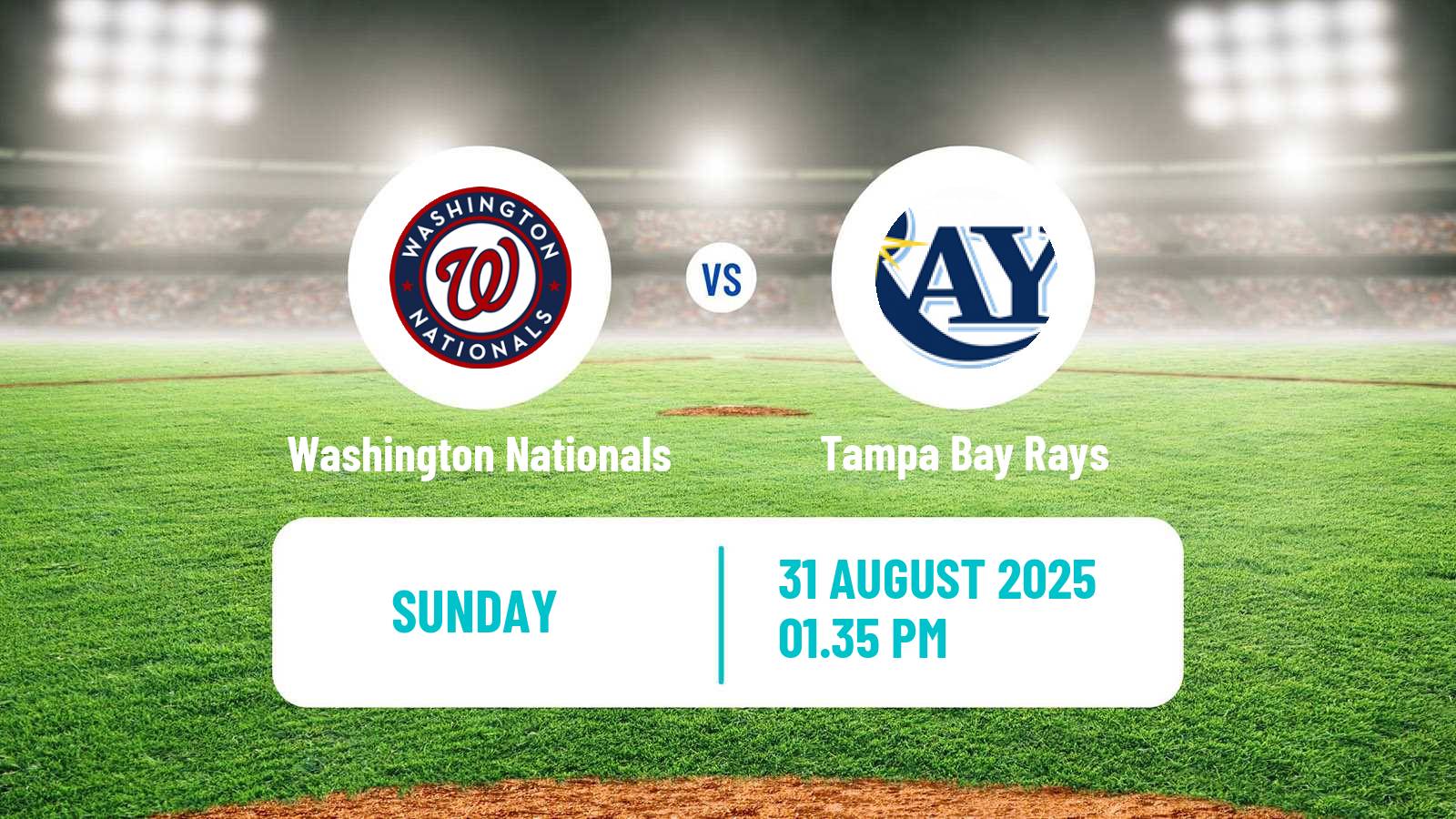 Baseball MLB Washington Nationals - Tampa Bay Rays