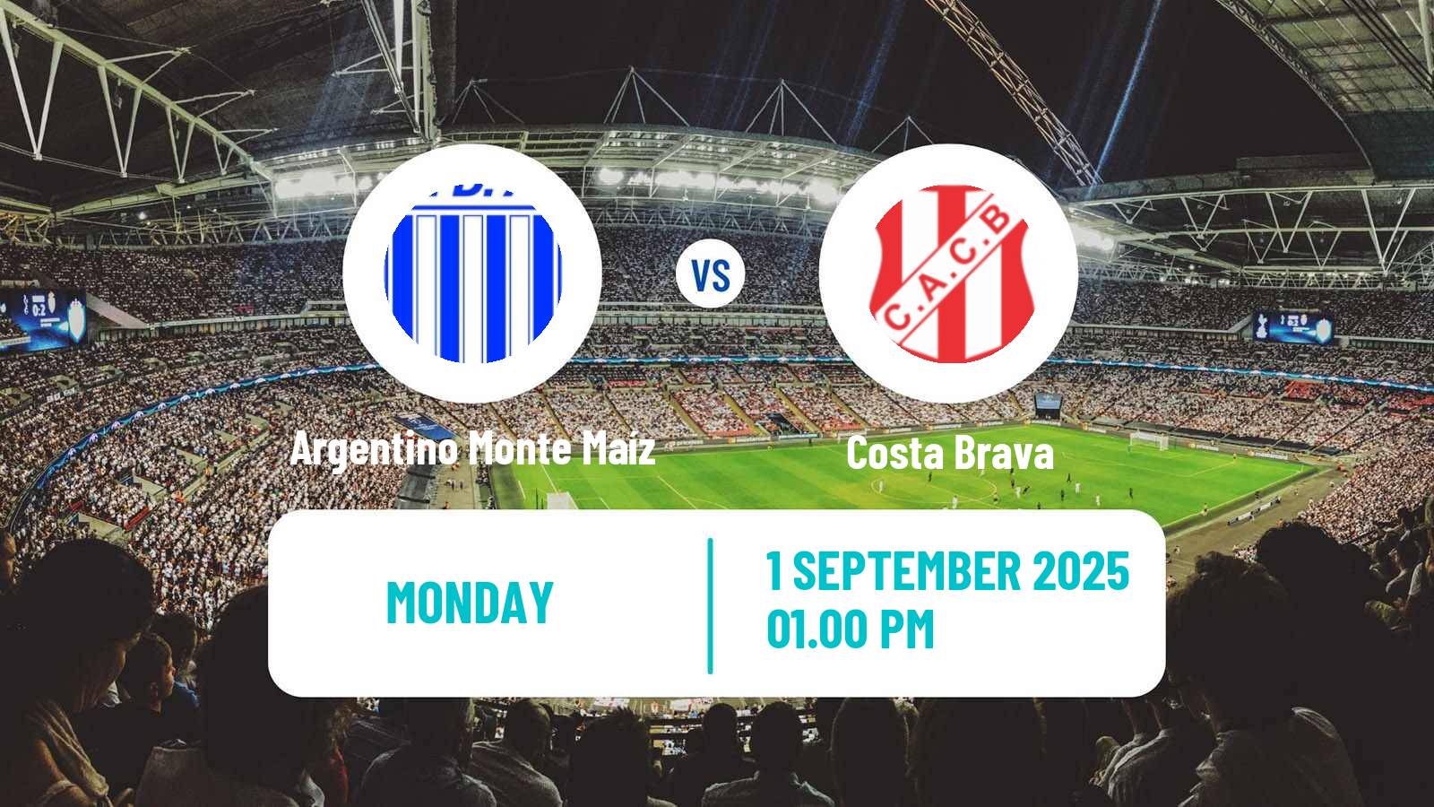 Soccer Argentinian Torneo Federal Argentino Monte Maíz - Costa Brava