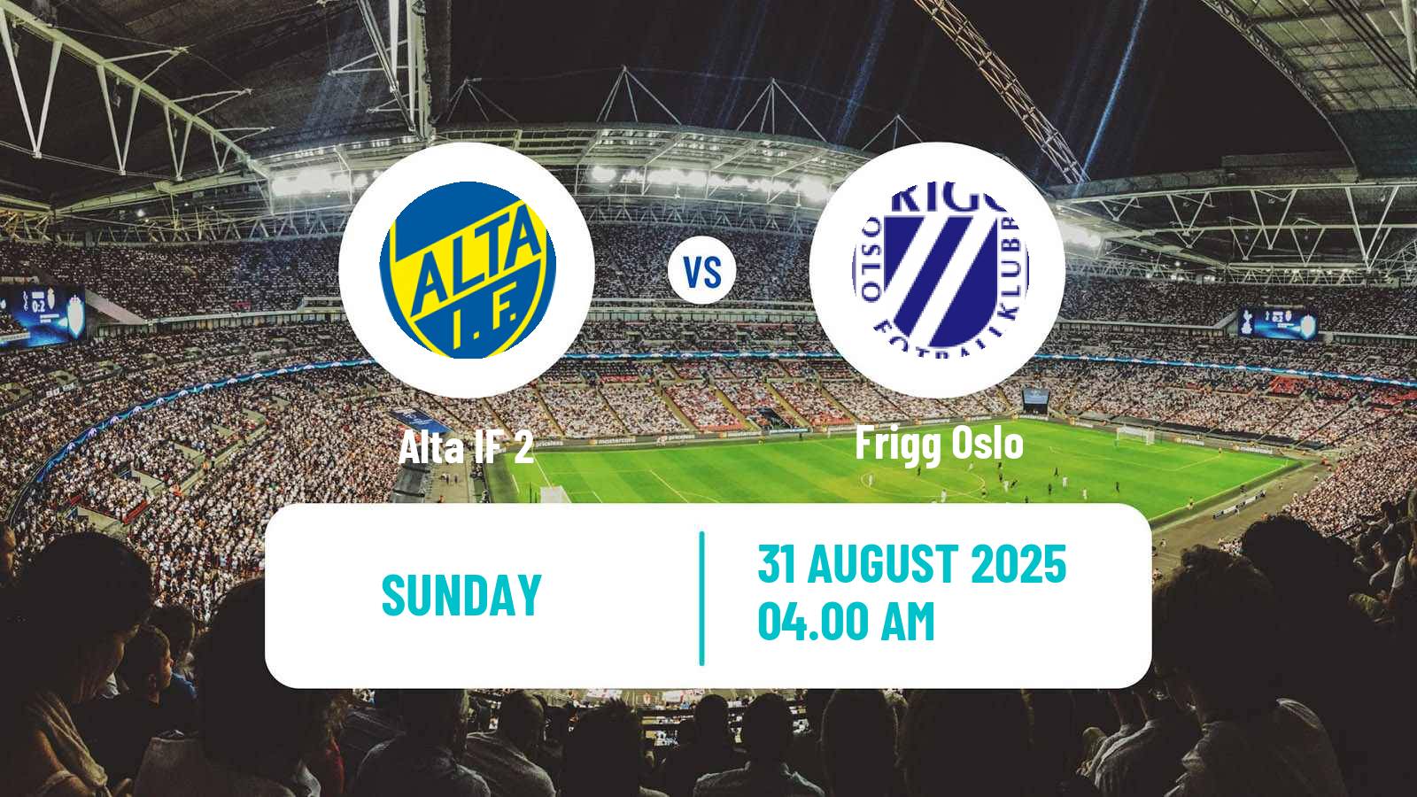 Soccer Norwegian Division 3 - Group 1 Alta 2 - Frigg Oslo