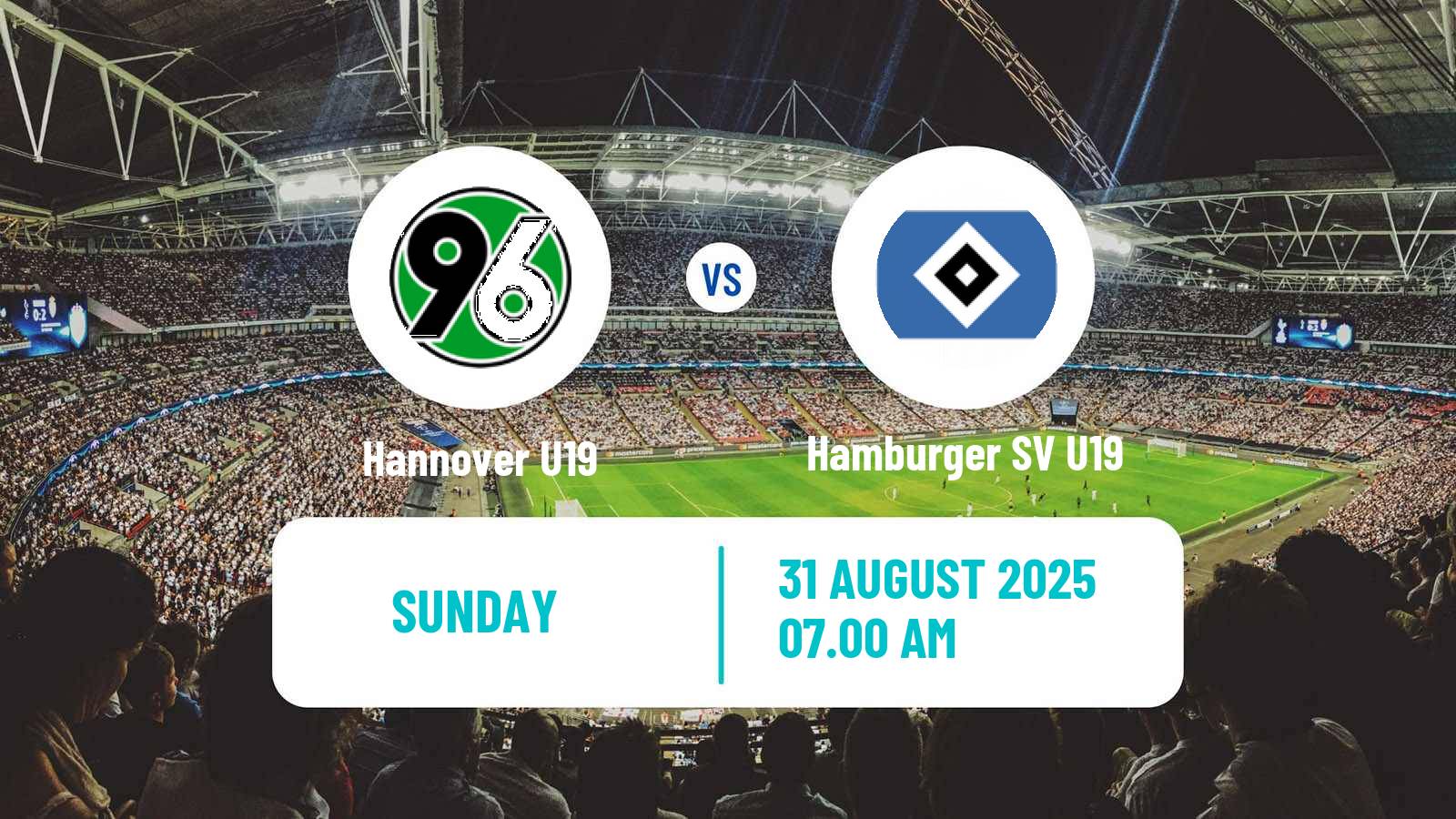Soccer German DFB Youth League Hannover U19 - Hamburger SV U19