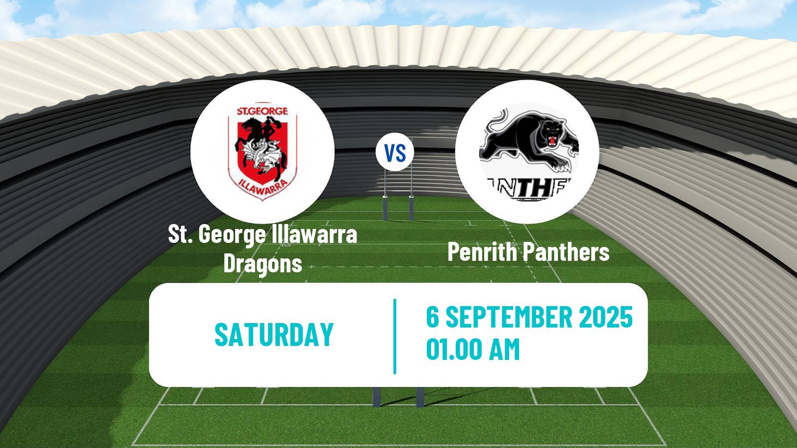 Rugby league Australian NRL St. George Illawarra Dragons - Penrith Panthers