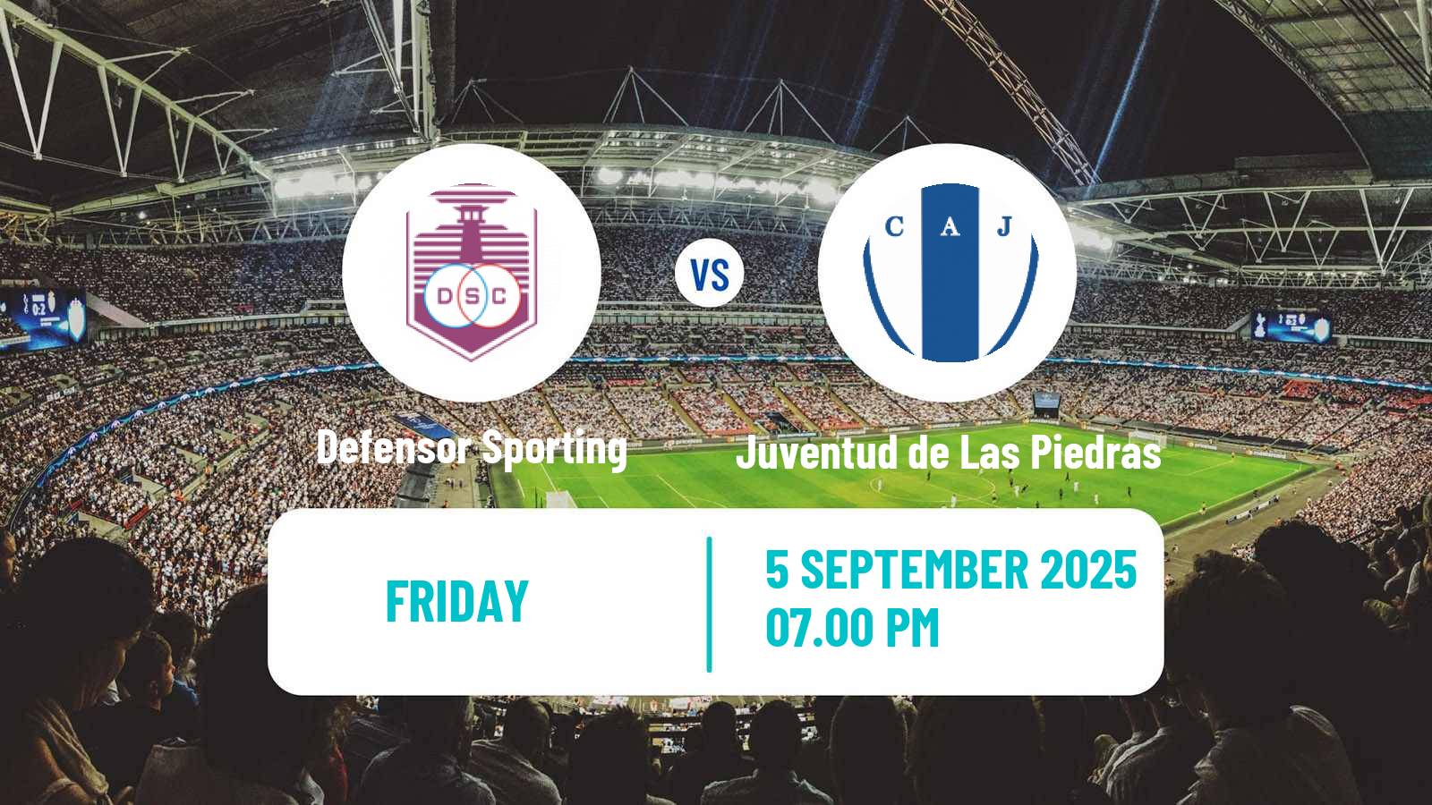 Soccer Uruguayan Primera Division Defensor Sporting - Juventud de Las Piedras