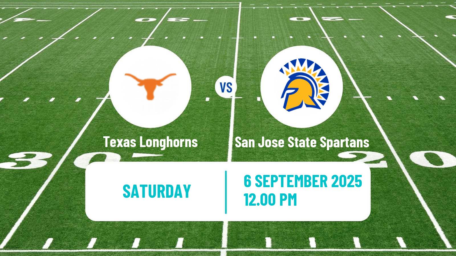 American football NCAA College Football Texas Longhorns - San Jose State Spartans