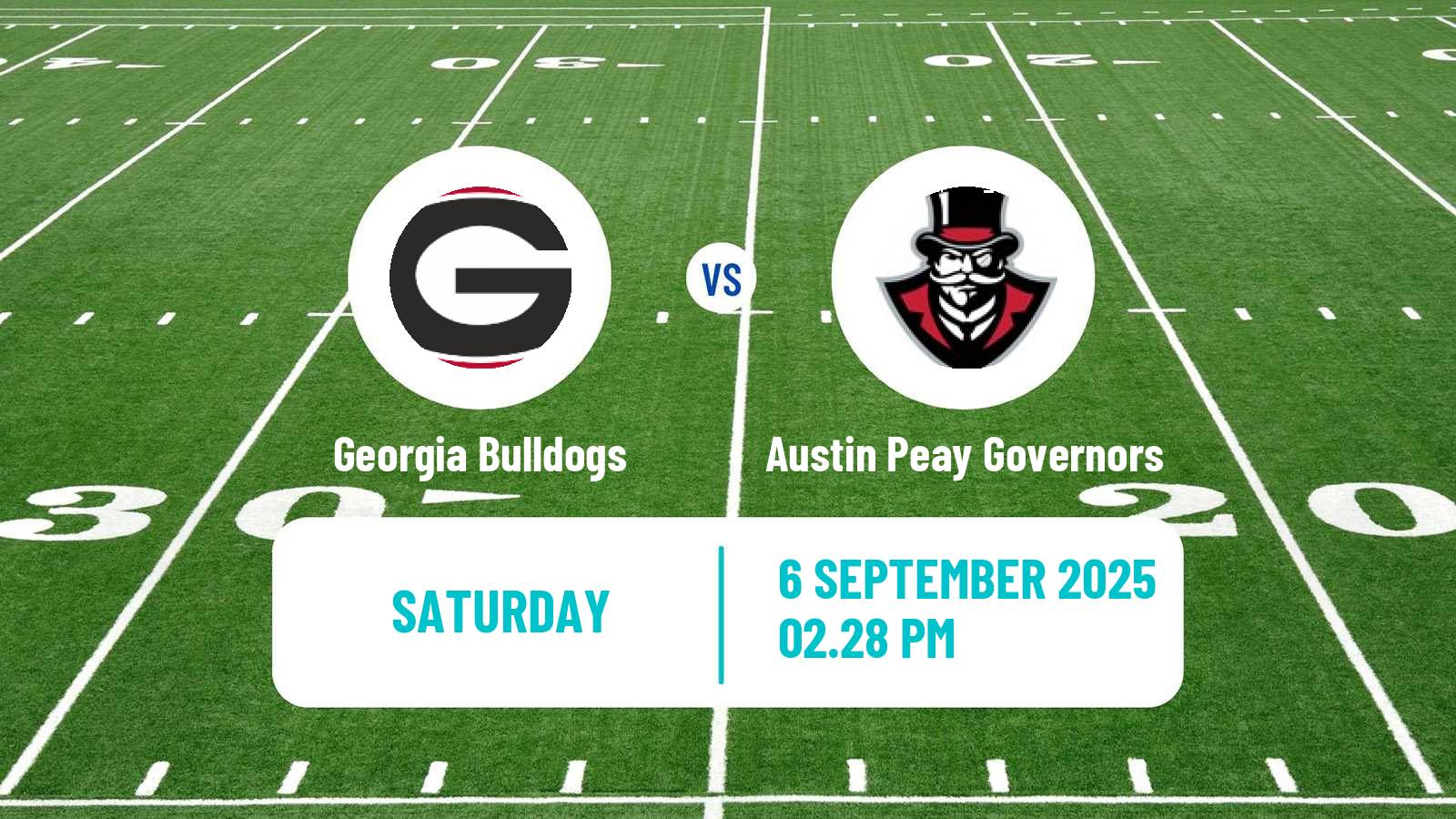American football NCAA College Football Georgia Bulldogs - Austin Peay Governors