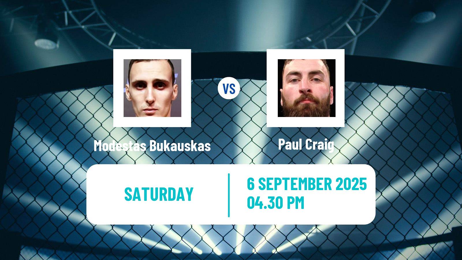MMA Light Heavyweight UFC Men Modestas Bukauskas - Paul Craig