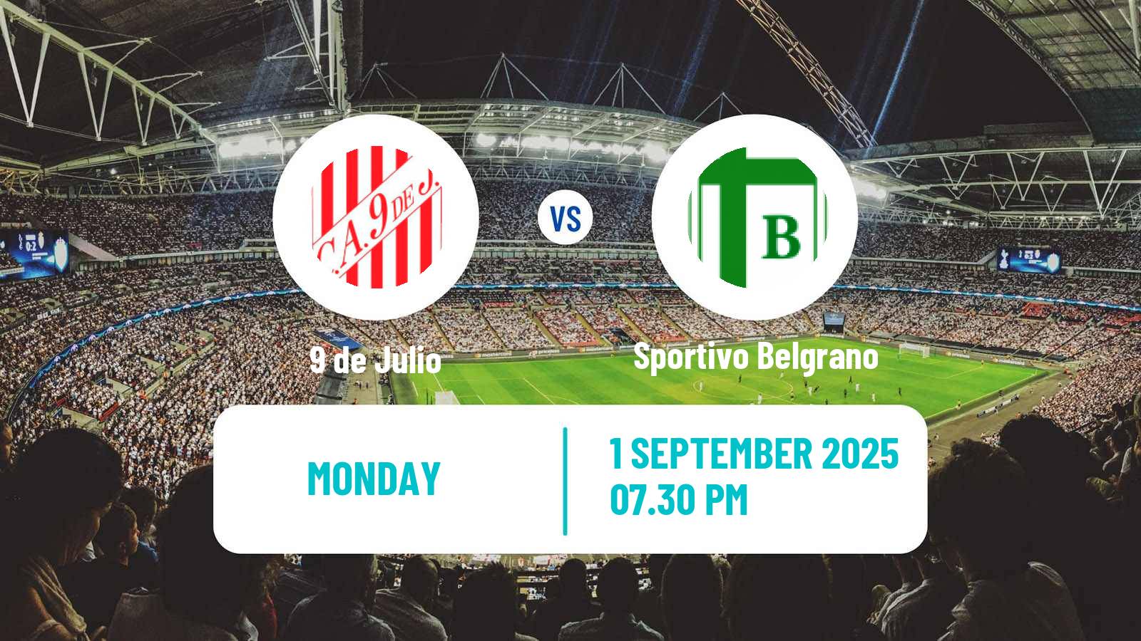 Soccer Argentinian Torneo Federal 9 de Julio - Sportivo Belgrano