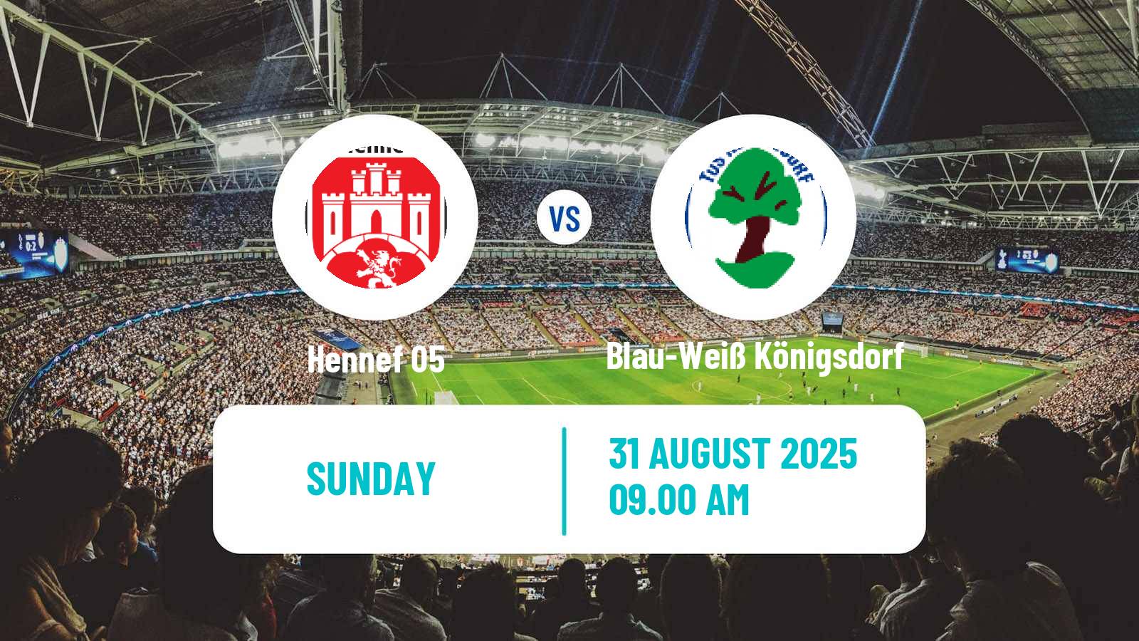Soccer German Oberliga Mittelrhein Hennef 05 - Blau-Weiß Königsdorf