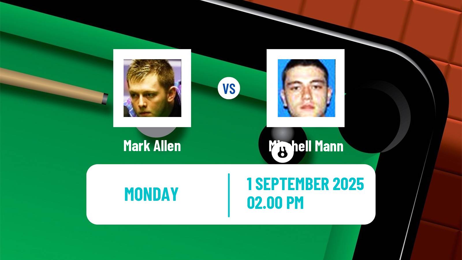Snooker Grand Prix Mark Allen - Mitchell Mann