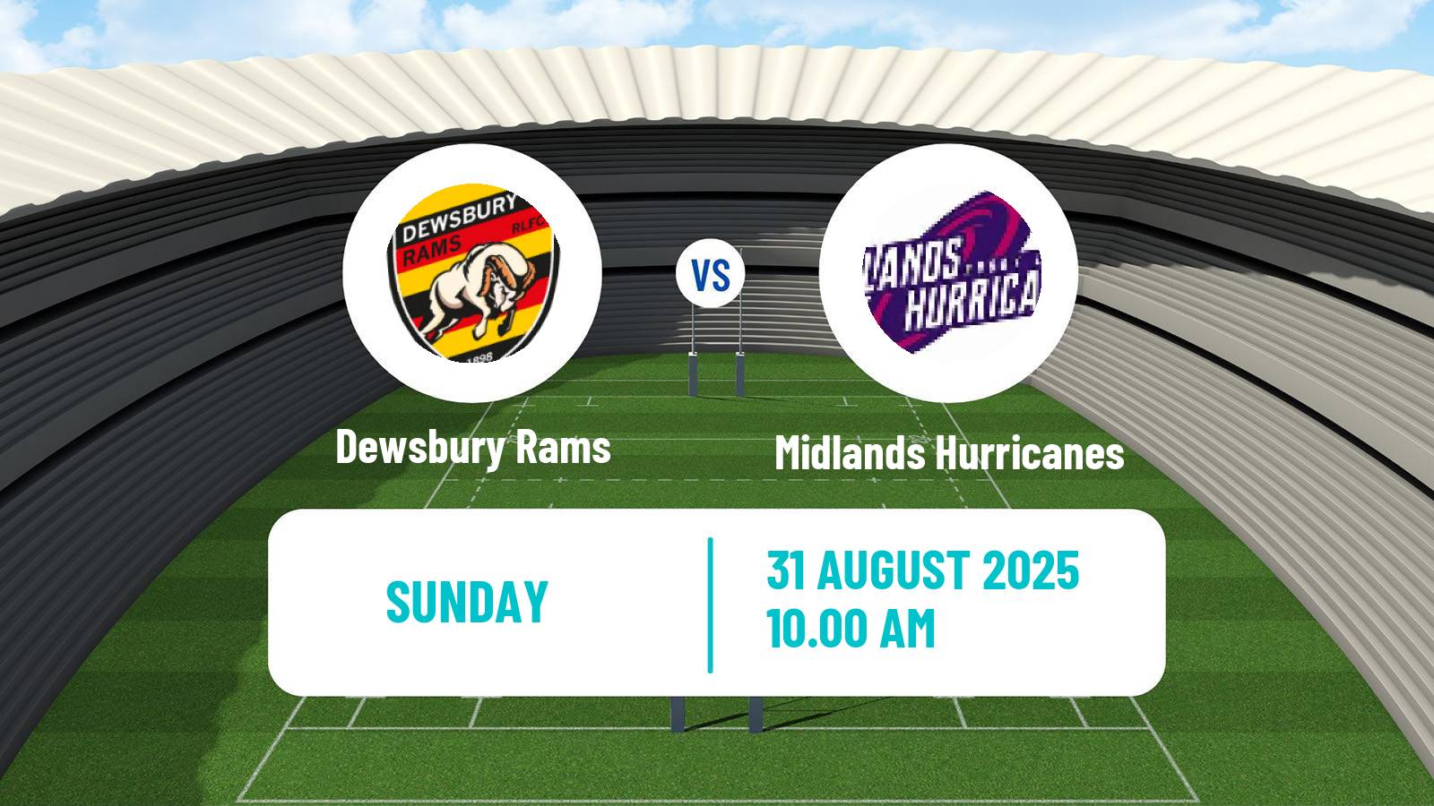 Rugby league English League 1 Rugby League Dewsbury Rams - Midlands Hurricanes