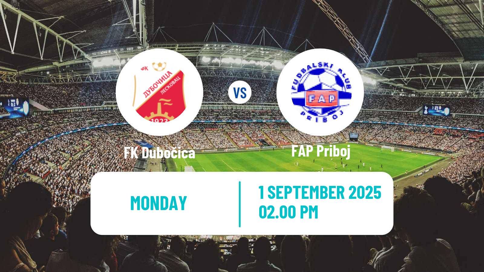 Soccer Serbian Prva Liga Dubočica - FAP Priboj
