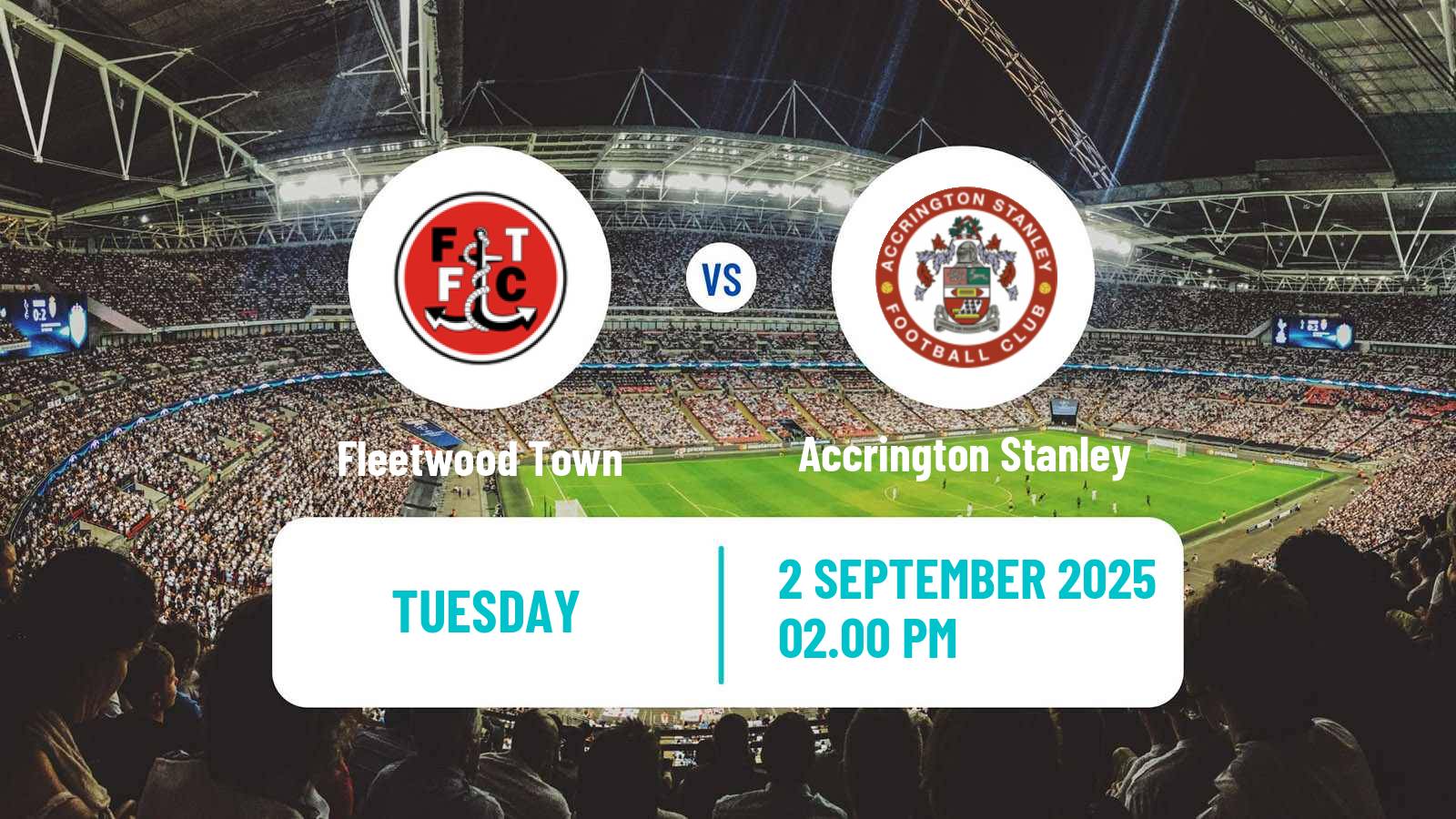 Soccer English EFL Trophy Fleetwood Town - Accrington Stanley