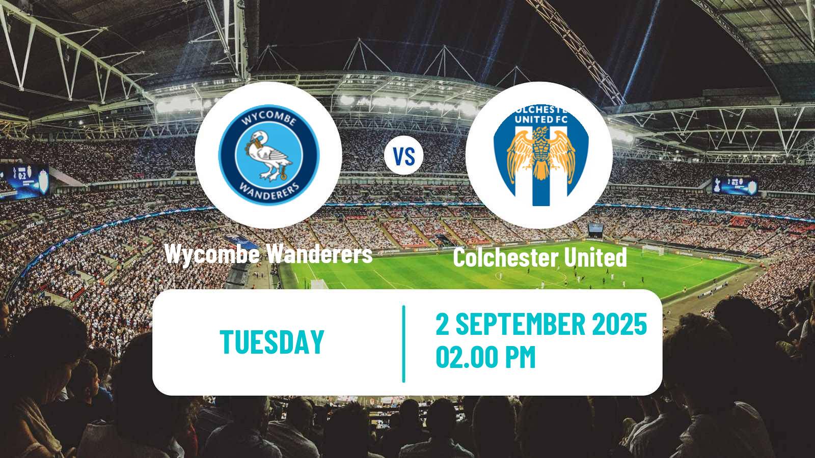 Soccer English EFL Trophy Wycombe Wanderers - Colchester United