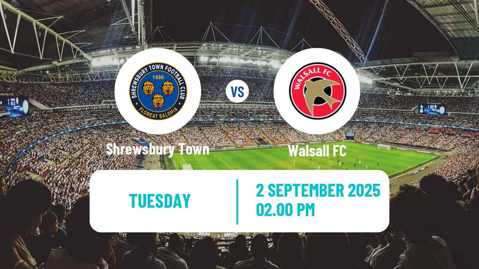 Soccer English EFL Trophy Shrewsbury Town - Walsall