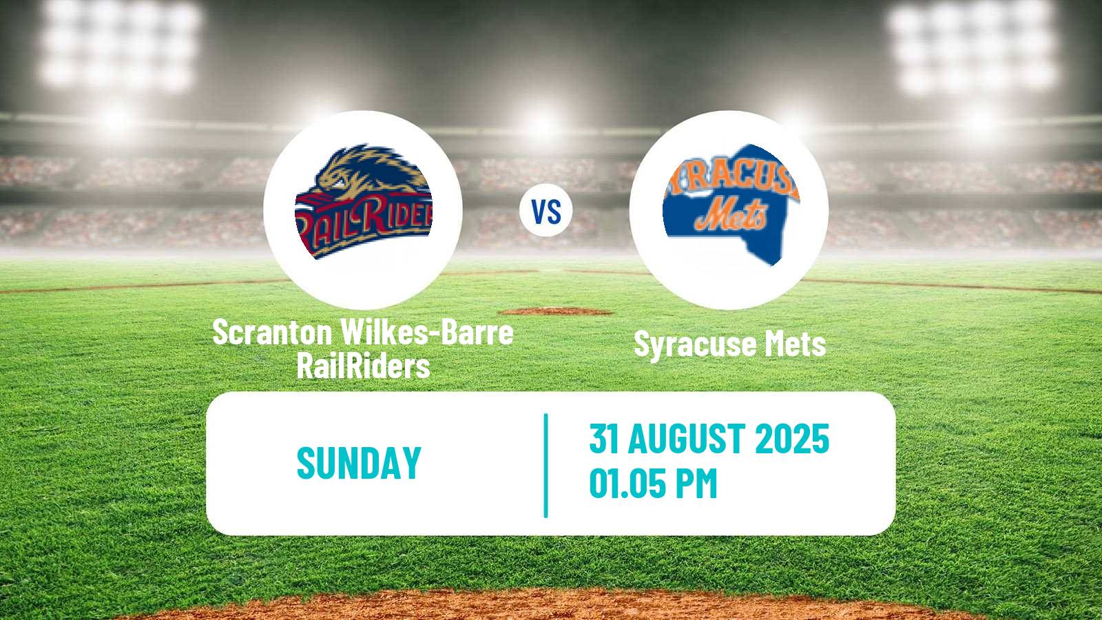 Baseball IL Scranton Wilkes-Barre RailRiders - Syracuse Mets