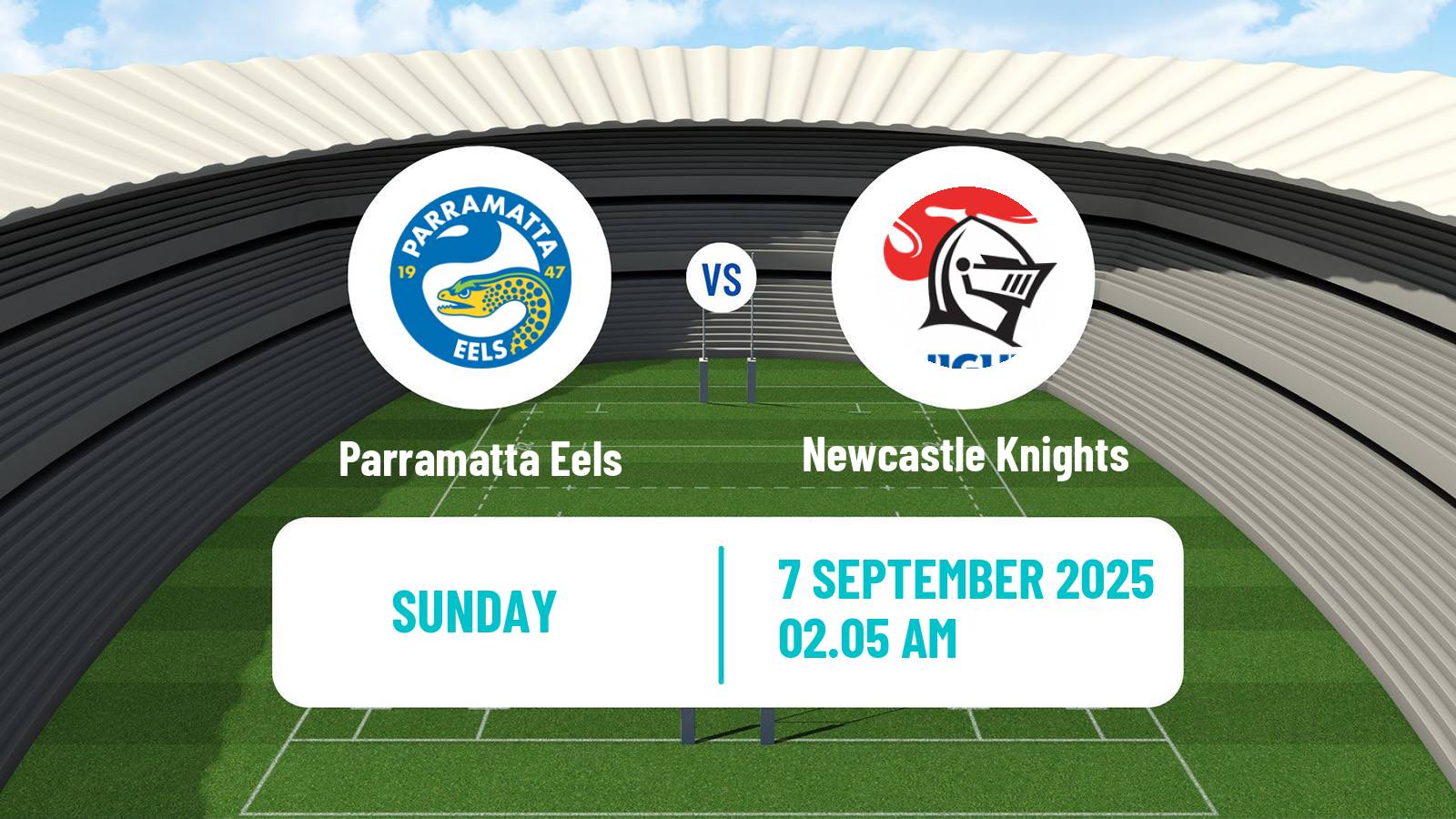 Rugby league Australian NRL Parramatta Eels - Newcastle Knights