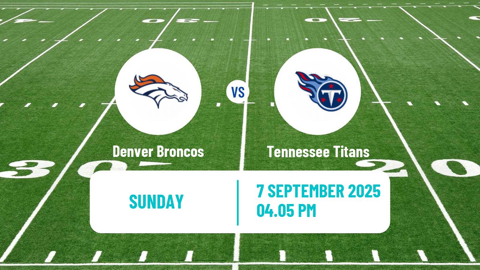 American football NFL Denver Broncos - Tennessee Titans