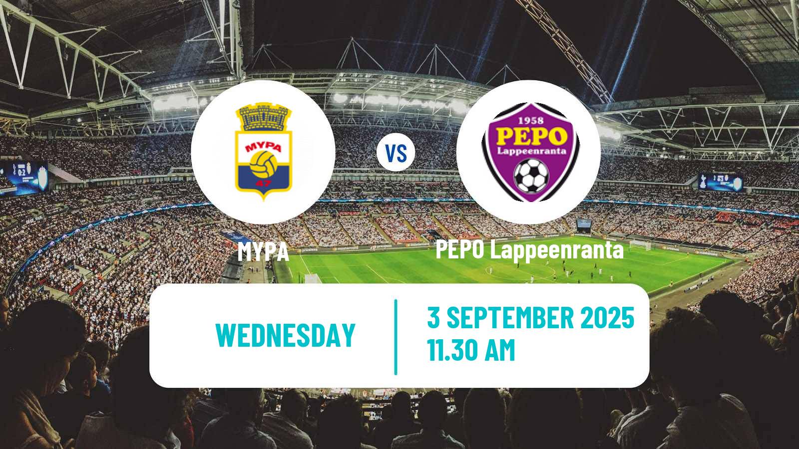 Soccer Finnish Kakkonen Group A MYPA - PEPO Lappeenranta