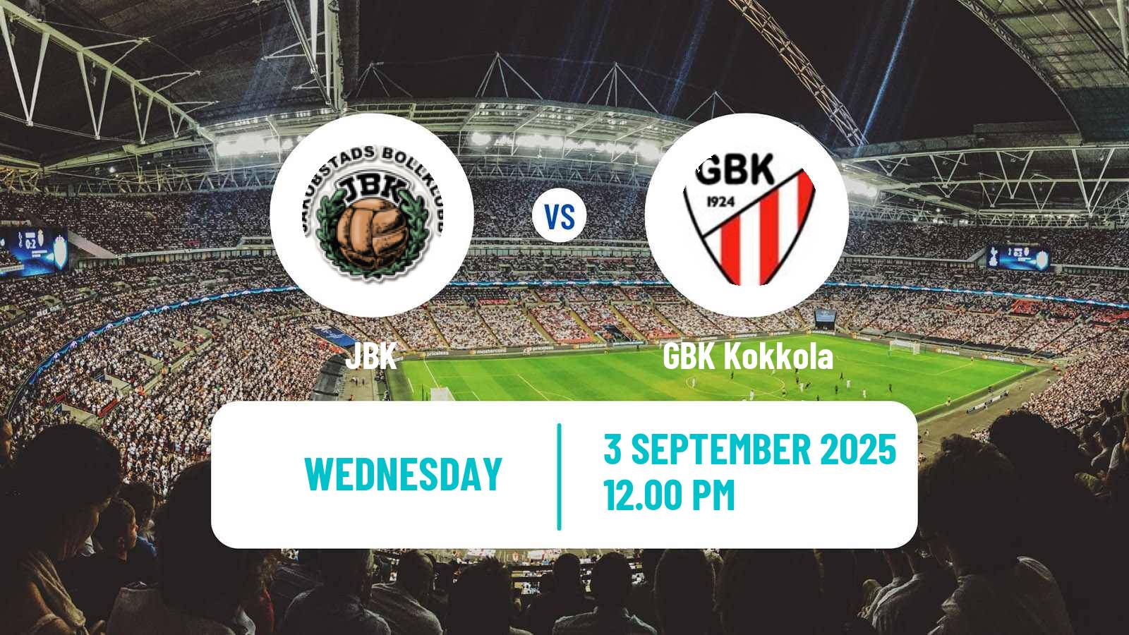 Soccer Finnish Kakkonen Group C JBK - GBK Kokkola