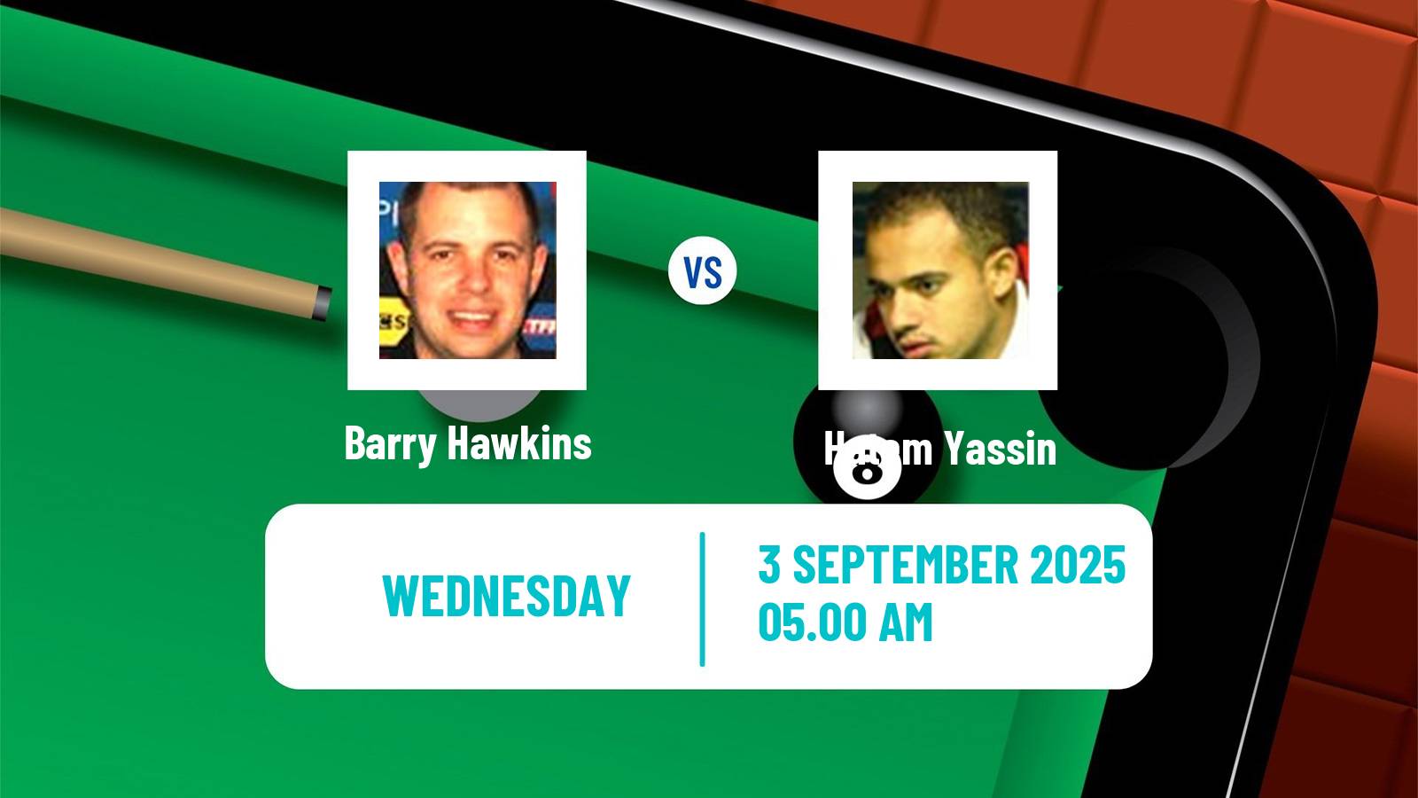 Snooker Grand Prix Barry Hawkins - Hatem Yassin